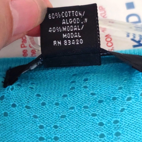 August Silk Blue Sweater Size L - Picture 5 of 6